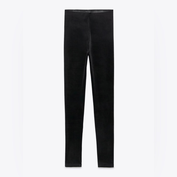Zara Pants - Zara black velvet leggings